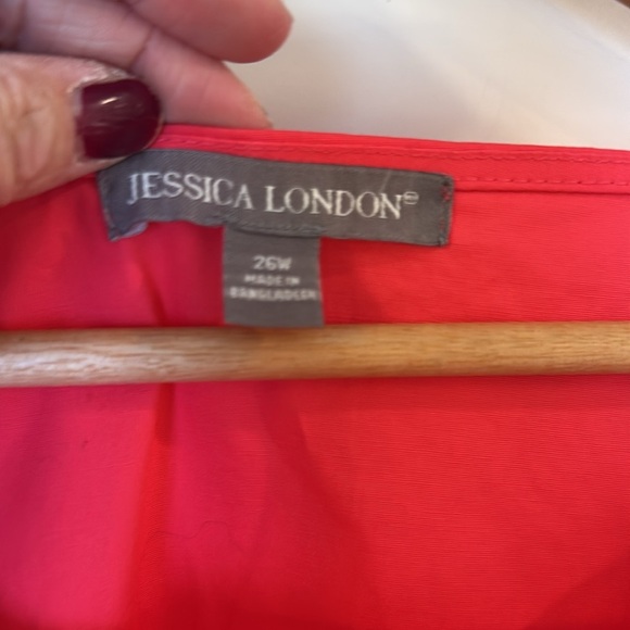 Coal pink Jessica London plus size 26W top with lace trim - Picture 6 of 12